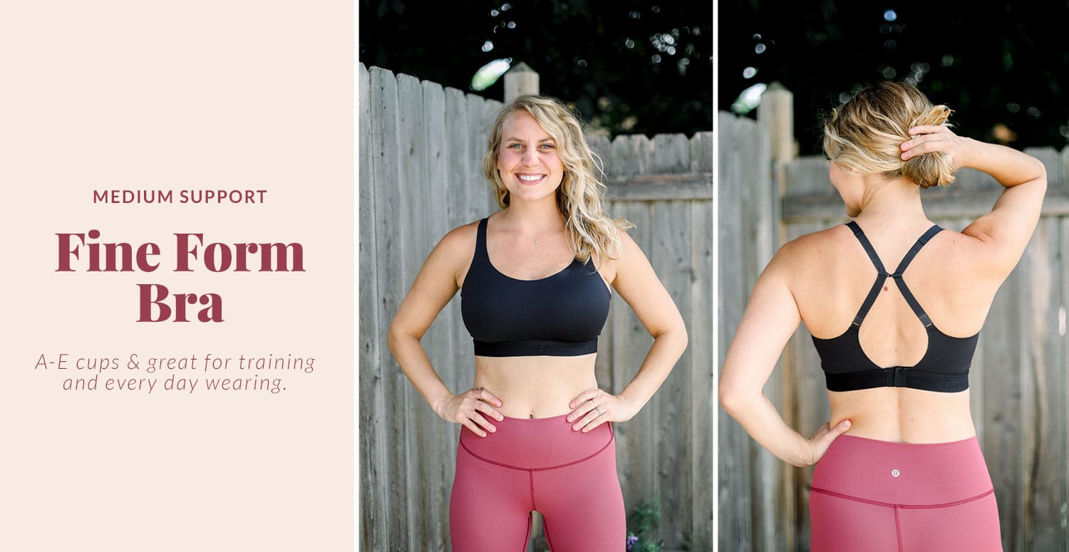 fine form sports bra from lululemon