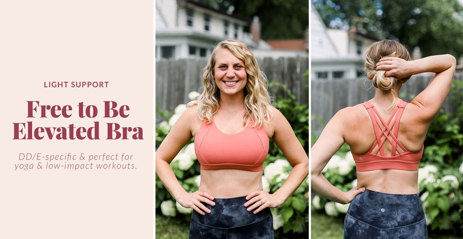 free to be elevated sports bra that's great for low-impact workouts