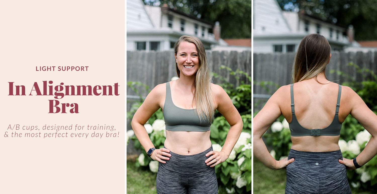 in alignment bra from lululemon that's great for everyday wear