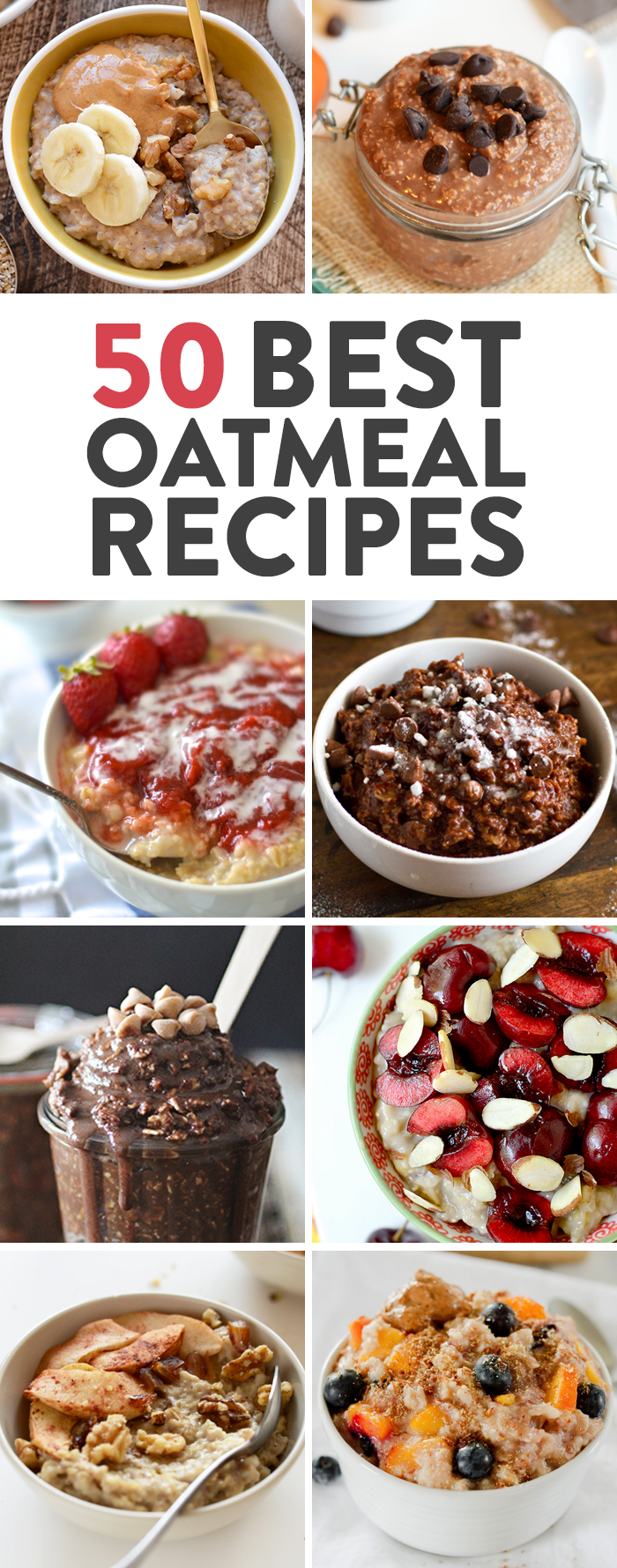 This list of healthy oatmeal recipes brings you all the oatmeal flavor combos you could ever imagine. With its high fiber content, oatmeal is sure to keep you full all morning to conquer the day ahead! Check out the 50 best oatmeal recipes on the planet plus a guide in making the perfect bowl of oats below. 50 best oatmeal recipes