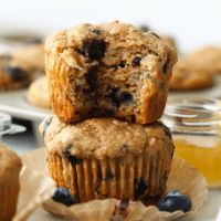 healthy blueberry muffins