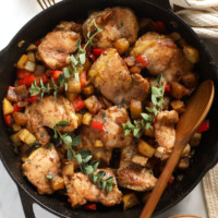 skillet chicken and potatoes
