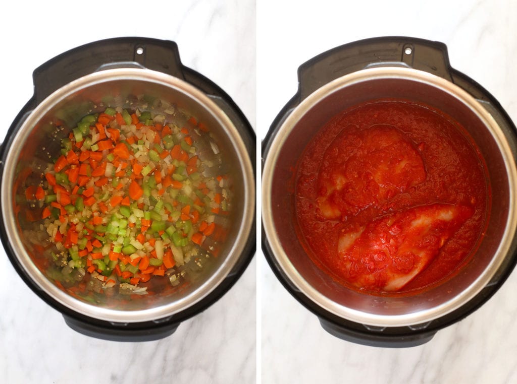 Your new favorite chili recipe is here! Try our incredible Instant Pot Buffalo Chicken Chili topped with a delicious Greek Yogurt blue cheese dressing. ingredients in instant pot