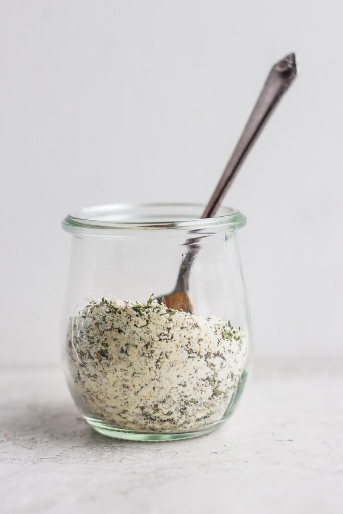 The best homemade ranch seasoning recipe on the internet. You'll want to have a jar of this ranching seasoning over any store-bought packet...trust me! jar oh homemade ranch mix