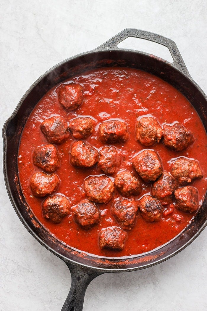 Italian Beef Meat Balls in marinara sauce are a delightful dinner idea and kid-friendly! beef meatballs in marinara sauce