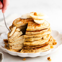 stack of banana pancakes