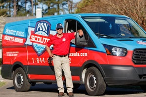 Pool Scouts - employee with company truck.