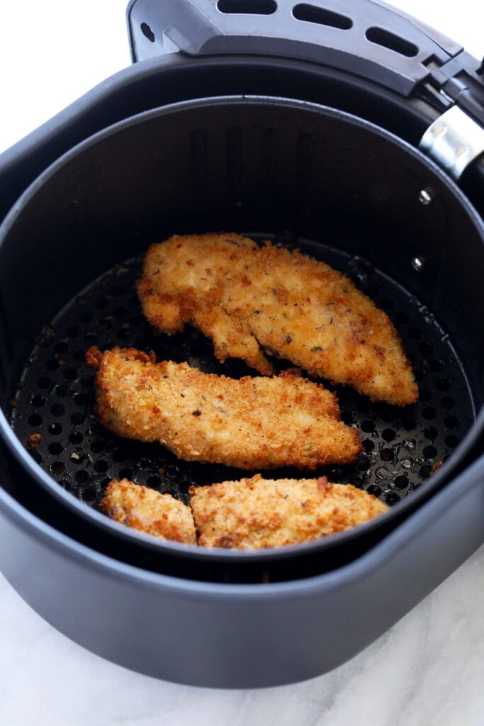 Air Fryer Chicken Tenders come out super tender on the inside and crispy on the outside. You will love this 30-Minute meal! chicken tenders in air fryer