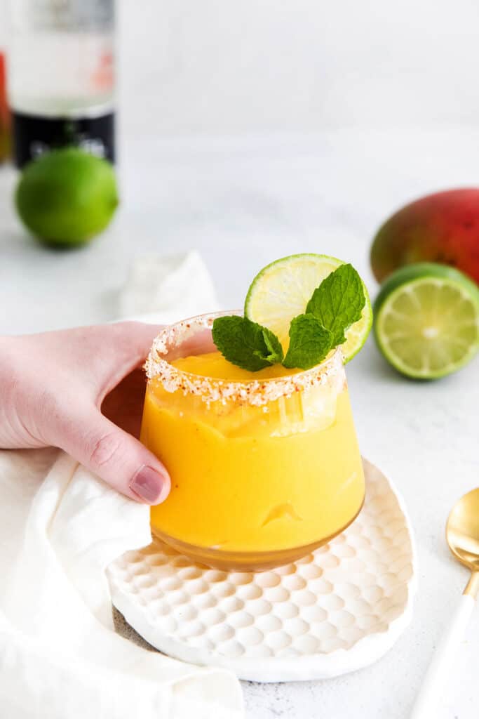 mango margarita in glass