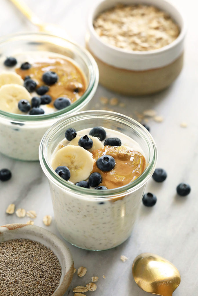 overnight oats in jar