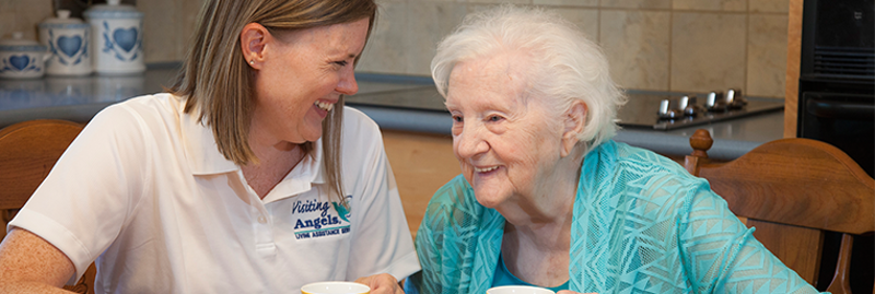 Two women sitting together