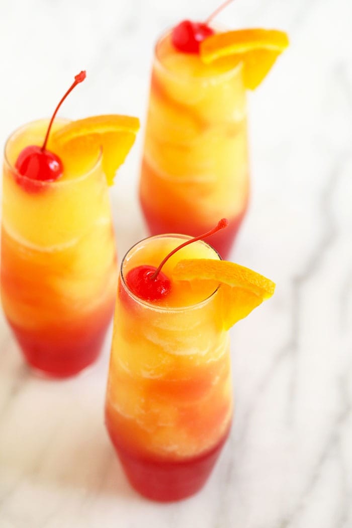 What's better than a Sex on the Beach Cocktail? Sex on the Beach Slushies! For this vodka cocktail recipe, you'll use classic Sex on the Beach Ingredients, but blend it all together to create an amazing frozen drink. 3 sex on the beach cocktails