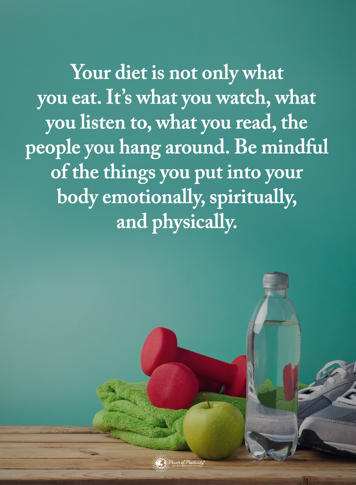 healthy living diet quote
