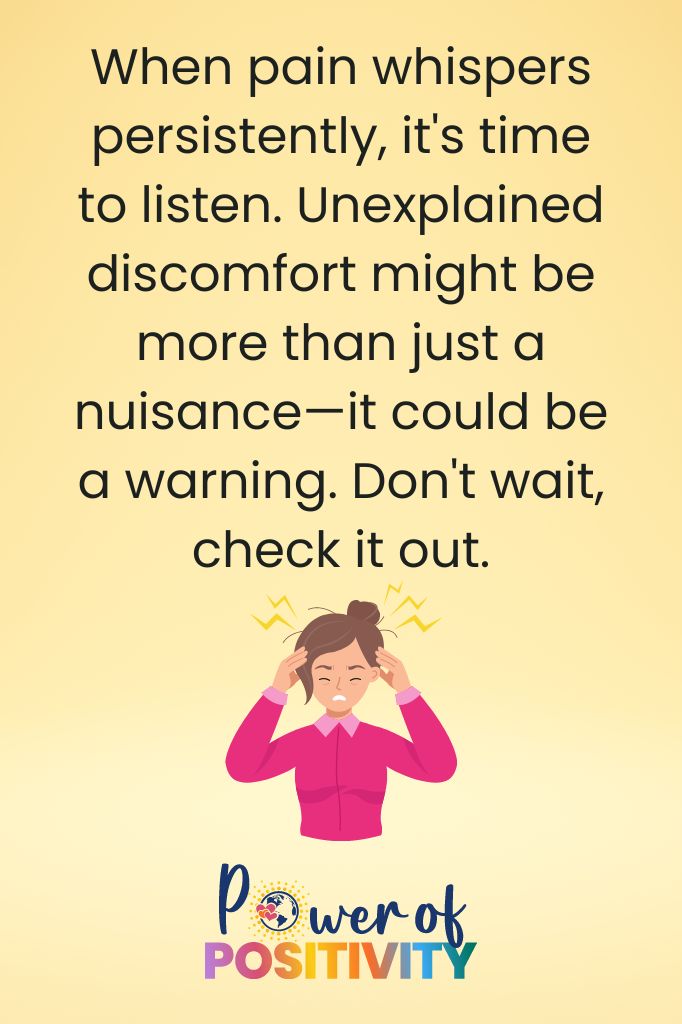 pain discomfort cancer signs