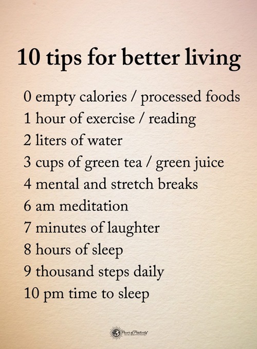 tips for better living