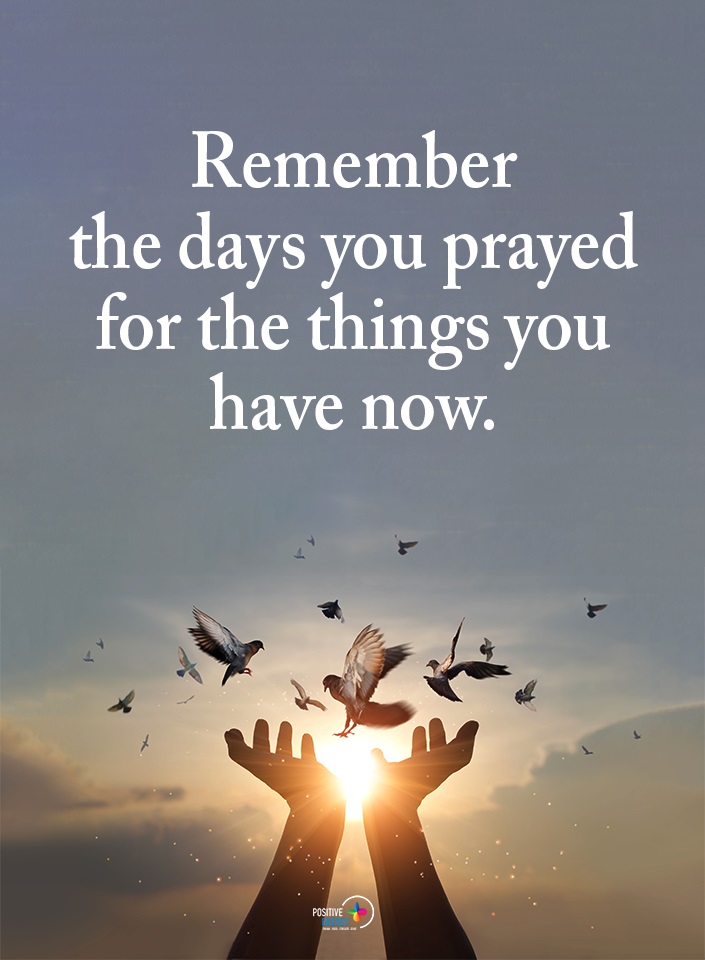 remember days you prayed