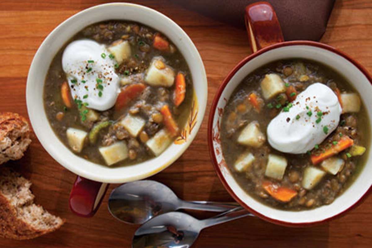 Lentil and potato soup