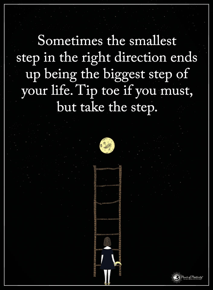 smallest steps right direction