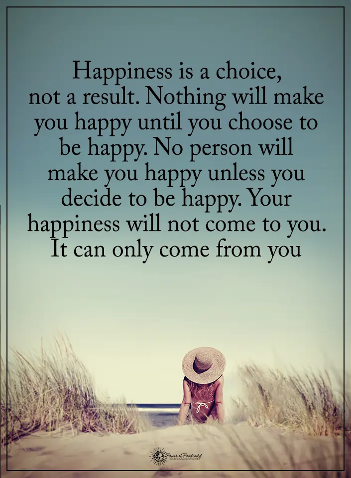 happiness is a choice