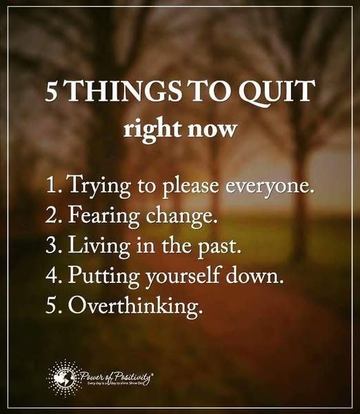 5 things to quit right now