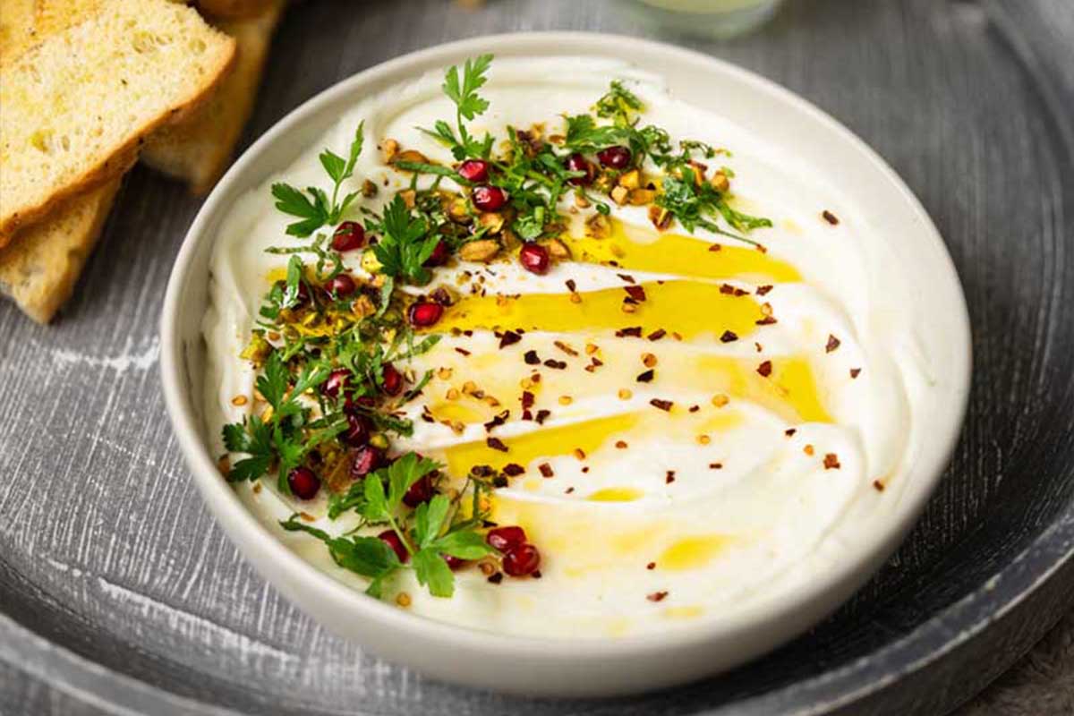 Creamy feta dip with cottage cheese