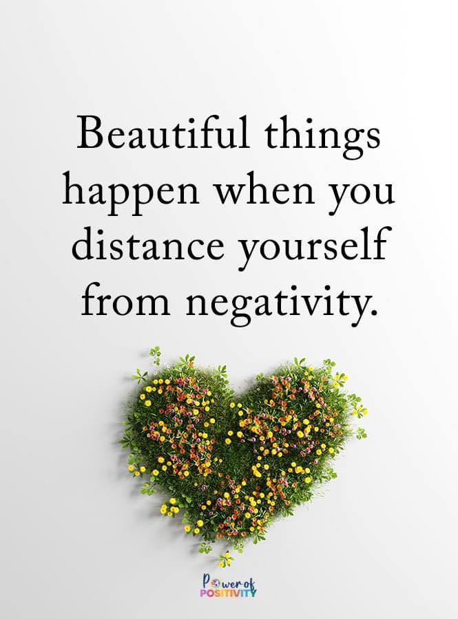 distance from negativity