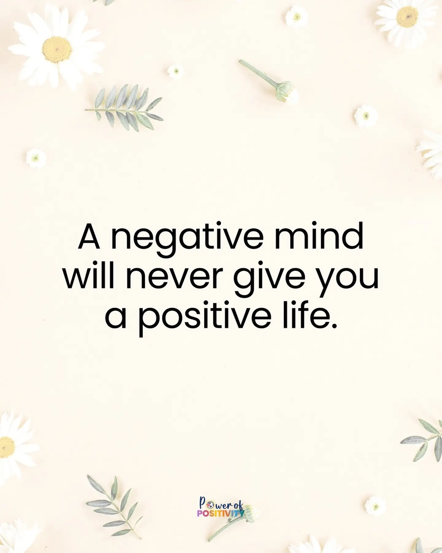 negative mind positive life