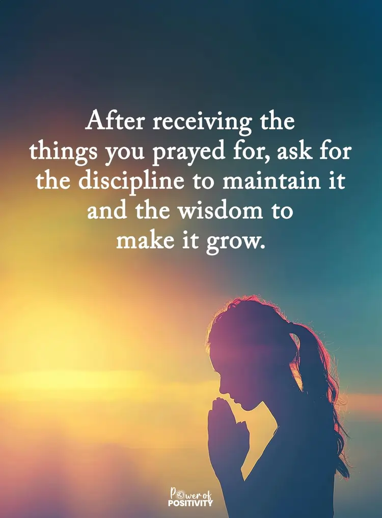 receiving what you prayed for