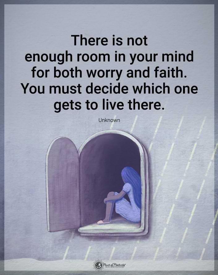 worry and faith in mind