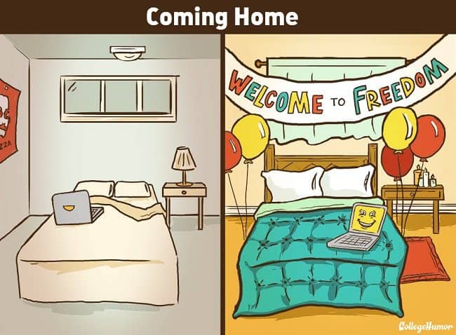 Coming home exhausted from socializing - Shea Strauss comic
