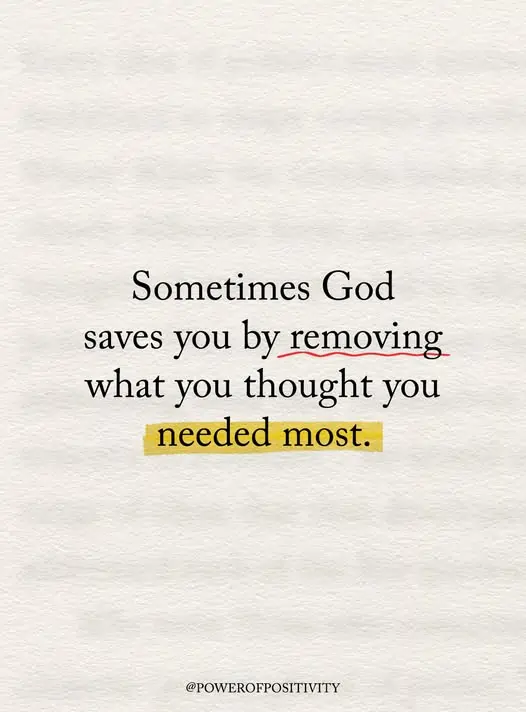 sometimes god saves you