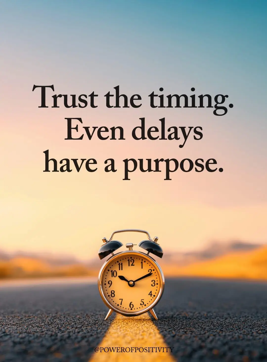 trust the timing