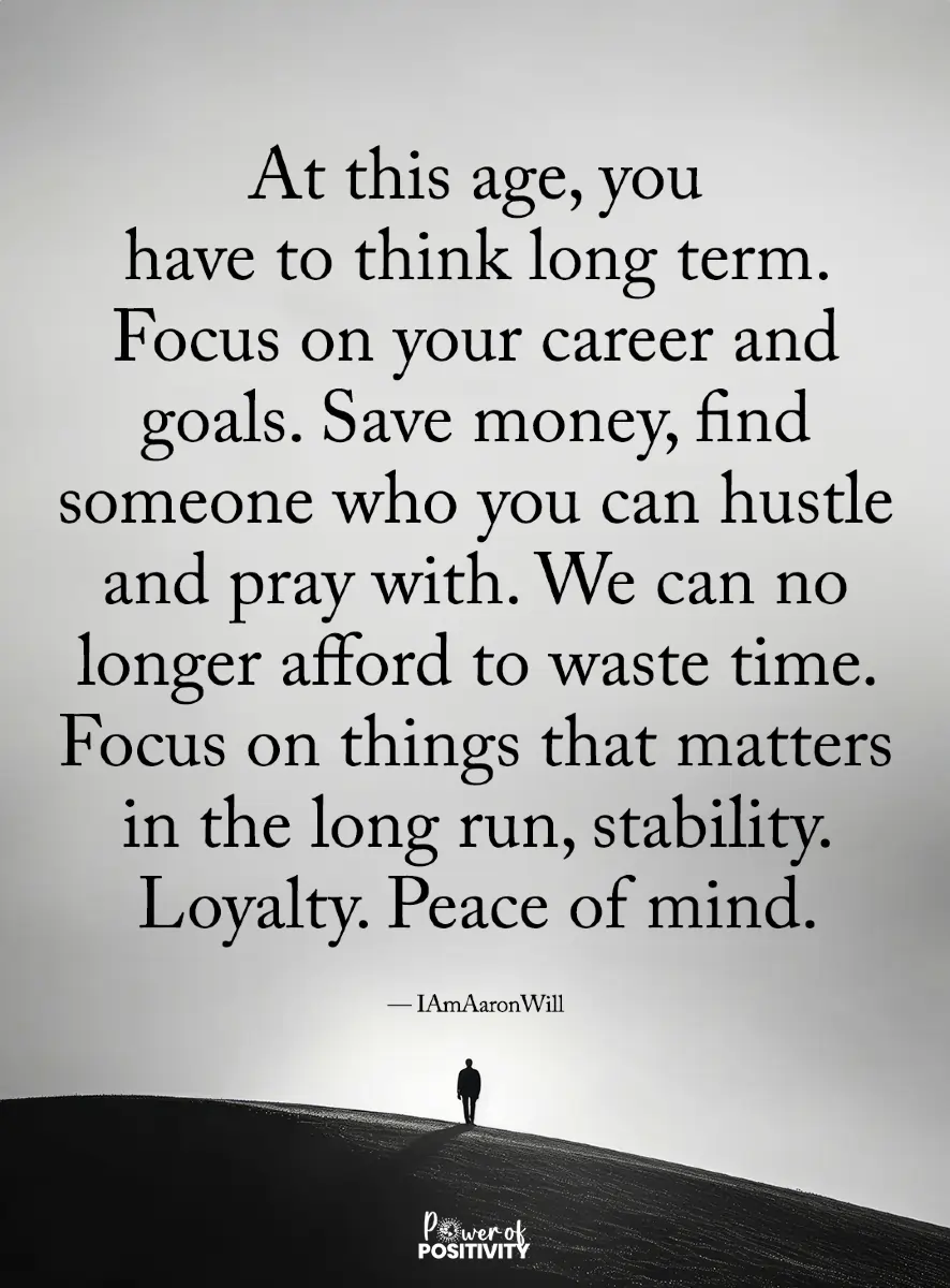 think long term