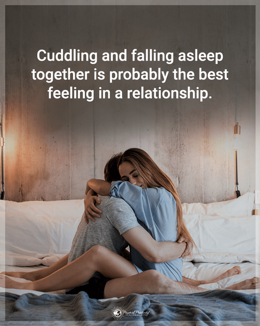 cuddling and falling asleep
