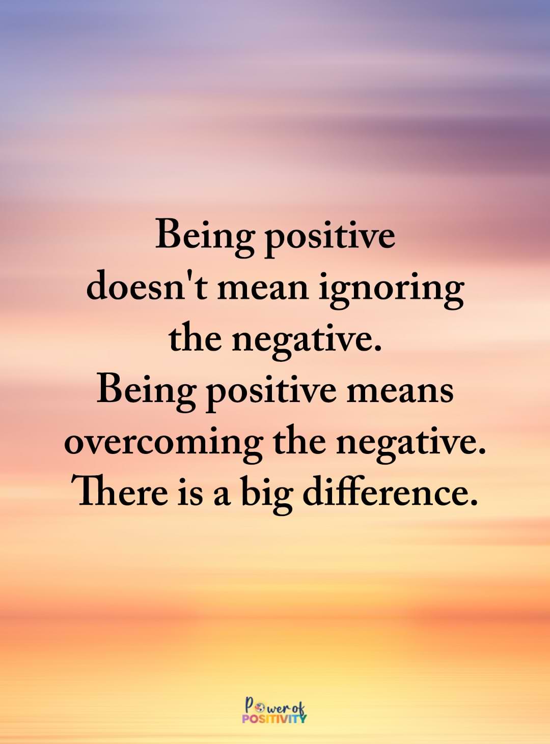 being positive