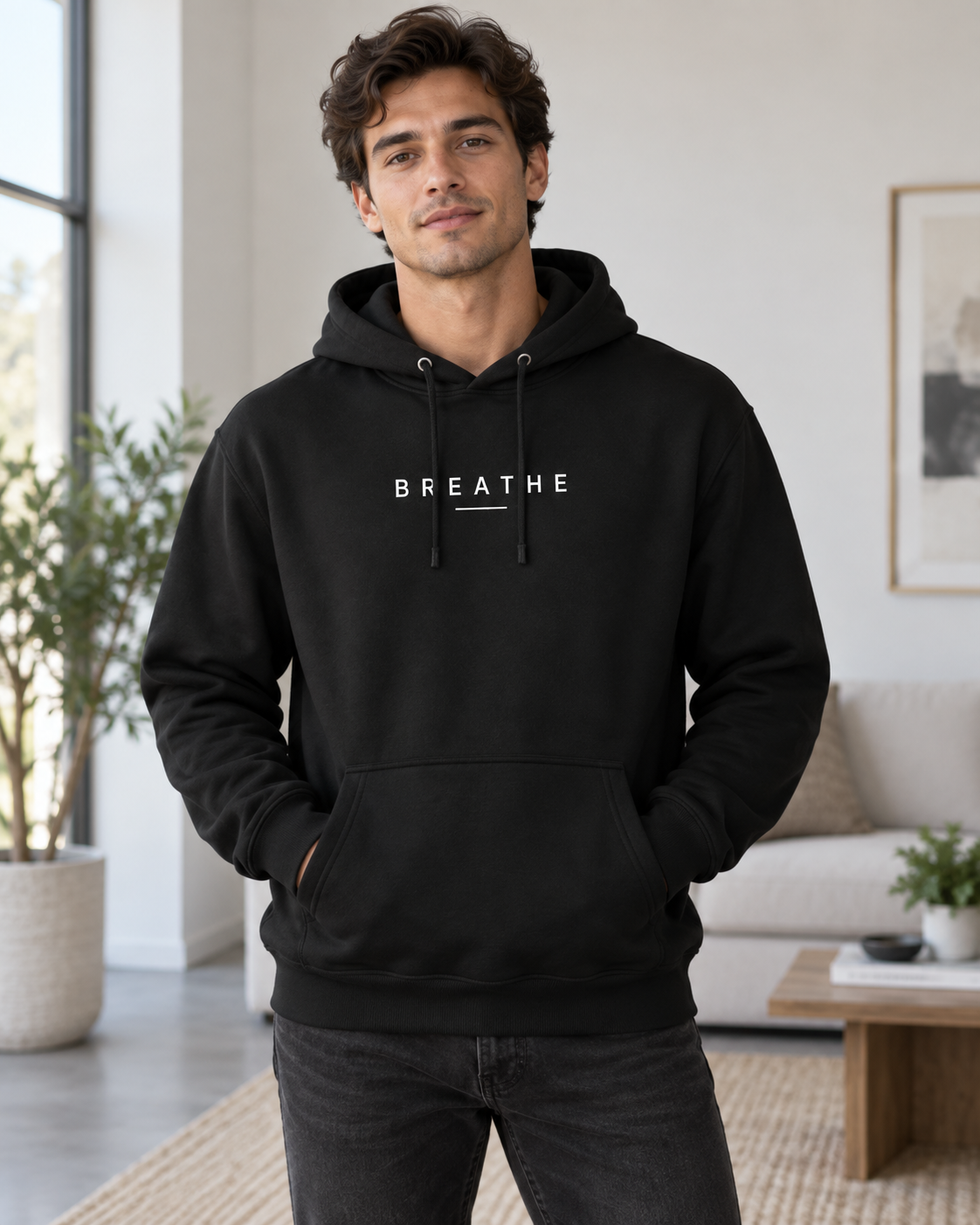 BREATHE Organic Hoodie from the Power of Positivity shop